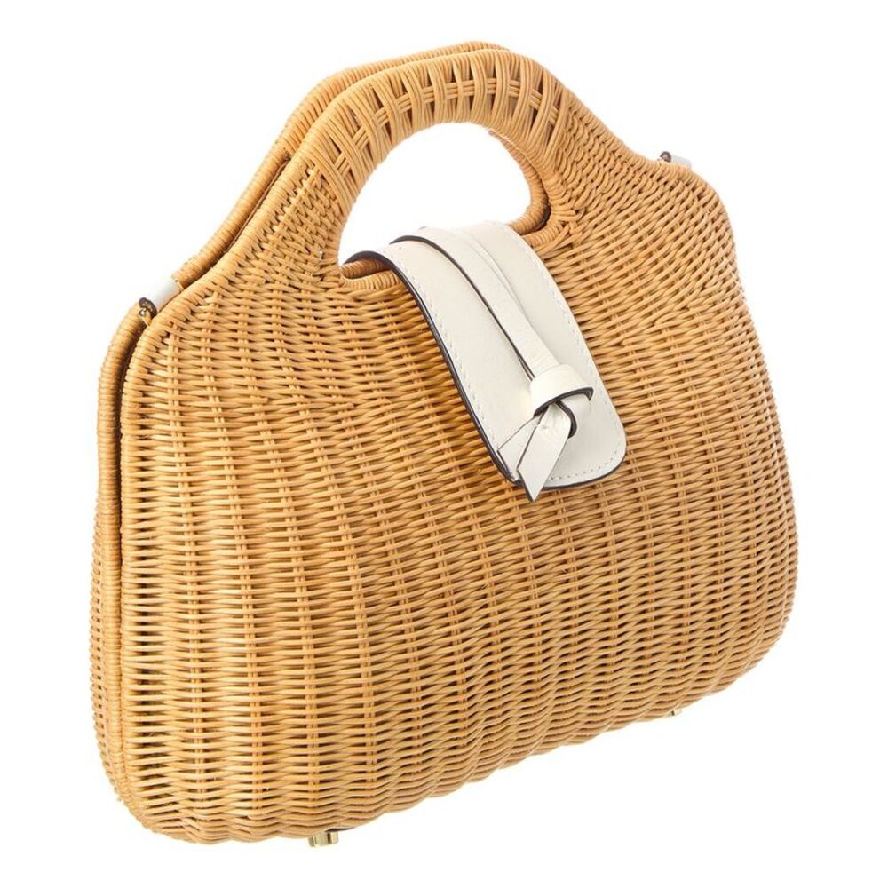 Rafé Gen Wicker Clutch, White - Picture 3 of 4